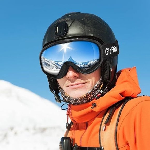 GlaRid Ski Goggles OTG UV Protection Anti Fog Snowboard Motorcycles Over Glasses - Picture 2 of 10